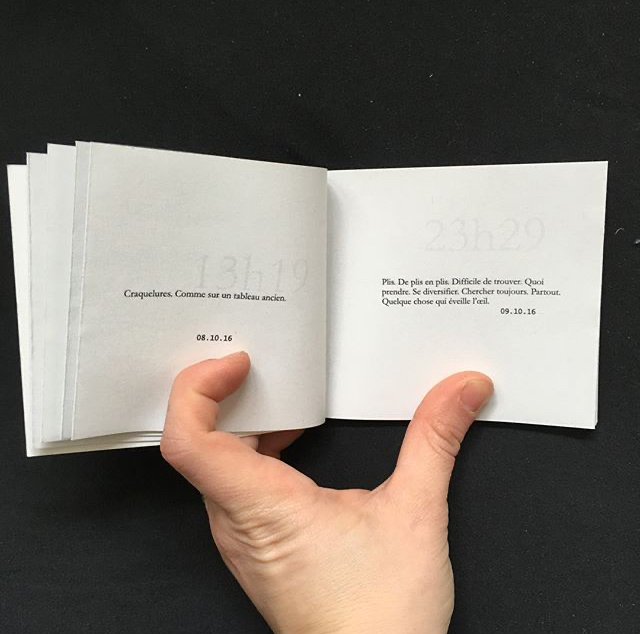 Il s'agit d'une édition, un livre par mois avec un court texte et les images cachées dans les pages avec une reliure à la française, vue des textes
